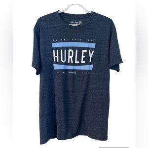 Hurley Lightweight Logo T-shirt Heathered Blue Medium